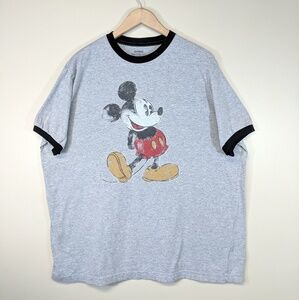 Disney Gray Mickey Mouse Short Sleeve Tee